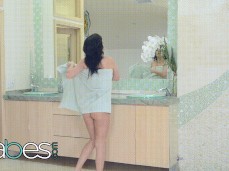 Jennifer White drying off in towel gif