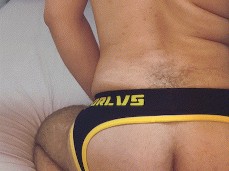 Showing off my hairy hole and playing with it gif