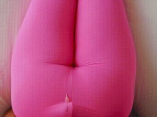 Cumshot Through my Pink Leggings | Ginger Redhead gif