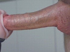 Nice big cock in slowmotion playing with hot fleshlight gif