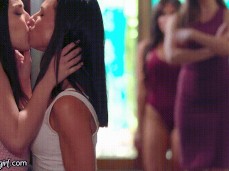 Lesbians caught kissing gif
