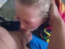 #deepthroat #facefuck #blowjob #cute #cutie #blonde #clothed #ponytail gif