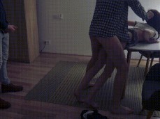 Cheating Wife Lets Two Strangers Fuck Her Ass gif