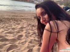 Blowing kisses on the beach gif