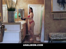 Dana Dearmond undressing in bathroom gif