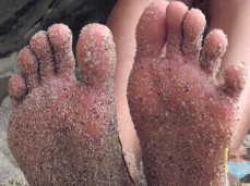 Close Up on Viva Athena's Sexy Sandy Feet gif