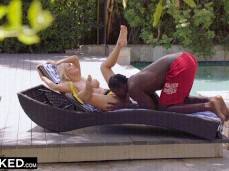 Natalia Starr eaten out by  stud poolside 02 gif