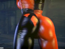 Harley Quinn big latex ass gif