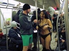 Stripping on the subway - Part 2 gif
