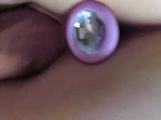 Prone bone fucking with jeweled buttplug and lips that grip gif