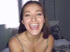 Dani Daniels surprised her bf by sitting on his face gif