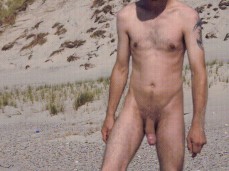 Nude man w erect penis gif