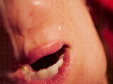 CLOSE UP HUGE LOAD IN MOUTH gif