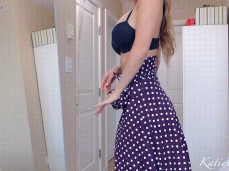Katie Banks stripping from 50s dress 3 gif