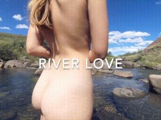 River Love - Hot Babe goes Skinny Dipping and Makes Love in Nature gif