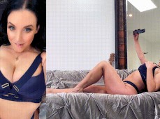Angela White showing off body on facetime 01 gif