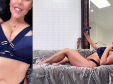 Angela White showing off body on facetime 02 gif
