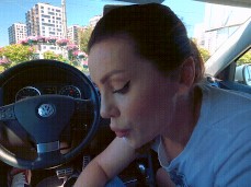 CAR SPERM 2 She Loves to Suck Dick in the Car and Swallow Cum Luna Roulette gif
