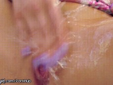 Stepmom caught her squirting hard in bathroom gif
