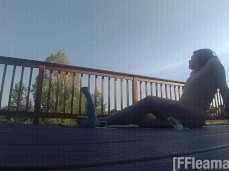 CHILLING NAKED OUTSIDE gif