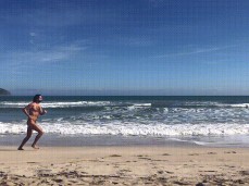 eduBareMallorca running naked on the beach; slow motion 0006 gif
