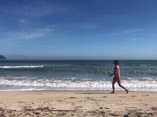 eduBareMallorca walking naked on the beach; slow motion 0050 gif