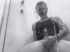 Cumshot in Shower gif