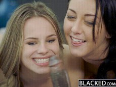 BLACKED two Girlfriends Jillian Janson and Sabrina Banks Share a Huge gif