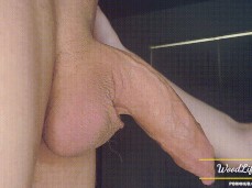 Jerking a big dick with oil - WoodLifeSex gif