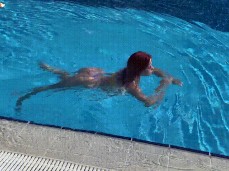 Sweetie Fox swimming in thong bikini 01 gif