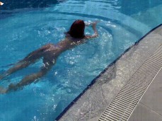 Sweetie Fox swimming in thong bikini 05 gif