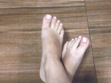 My pink foot before a intense footjob video gif