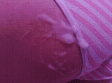 Pink cotton panties with cum gif