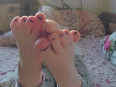 Admiring her perfect feet gif