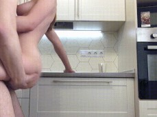 Via standing sex in kitchen 02 gif