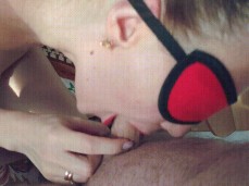Best Blowjob by Horny Teen Marthabullles in Red Mask Ending With a Cumload in Her Mouth- Part 154 - Marthabullles gif