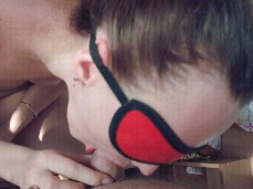 Best Blowjob by Horny Teen Marthabullles in Red Mask Ending With a Cumload in Her Mouth- Part 29 - Marthabullles gif