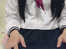 Asian Schoogirl Crossdresser with Anal Plug and Cums over Underpants(*´∀`) gif