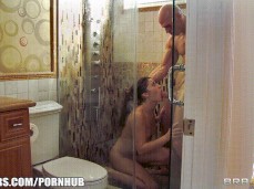 Dani Daniels shower blowjob gif
