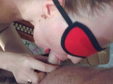 Best Blowjob by Horny Teen Marthabullles in Red Mask Ending With a Cumload in Her Mouth- Part 145 - Marthabullles gif