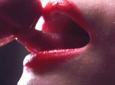 Red lips blowjob gif