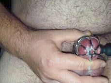 cumming hard locked in a chastity cage gif