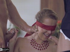 MMF blindfolded surprise cock gif