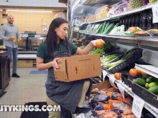 Reality Kings - JMac Fucks Petite Kimmy Kimm behind the Supermarket Counter gif