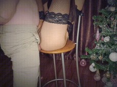 New year legs up in stockings gif