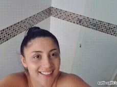 Girl Posing in Shower gif