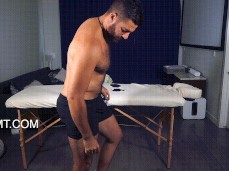 Handsome, bearded, hairy, buff massage client atking off socks 0007-1 5 gif
