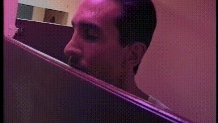 Mustached Latin Voyeur Spies On Hung Guy Jerking In Public Toilet  