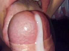 Cumshot by licking dick gif