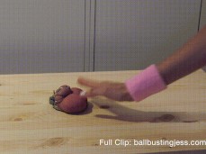 femdom feet ballbusting gif